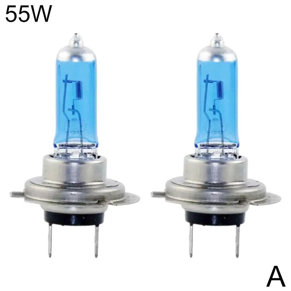 2pcs 6000k Super Bright White H7 Halogen Bulb 12V Car HeadLight Bulb h7 55w 100w Halogen Lamp Car HeadLight Replacement Bulb HIP 2pcs 55W