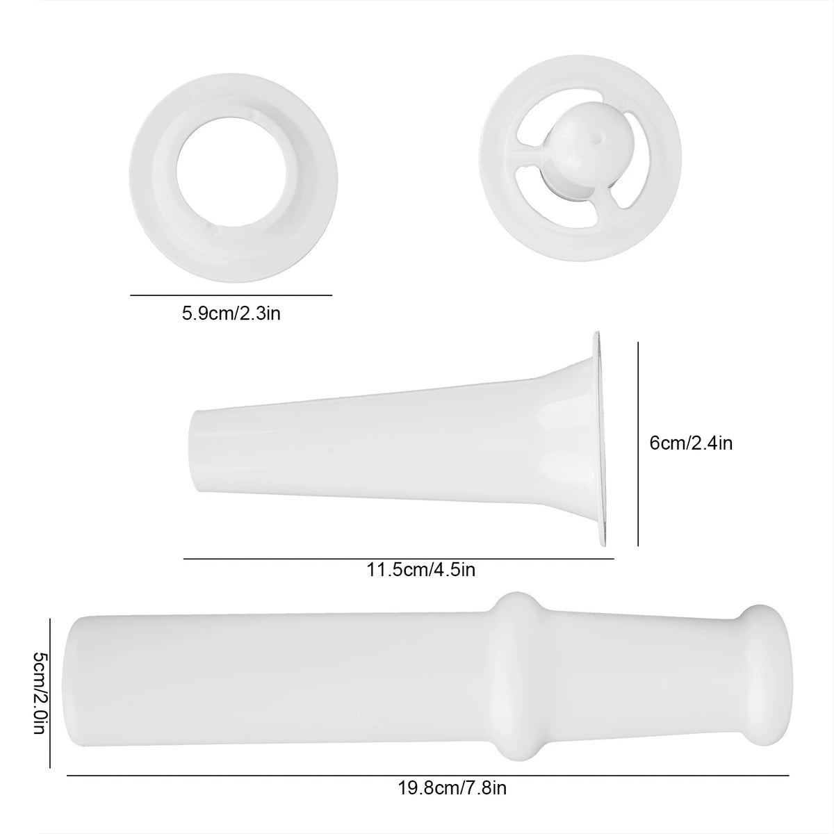 Grinder Food Pusher Sausage Attachment Food Pusher + Sausage Filler Nozzle + Kubbe Attachment Kit for 5# Meat Grinder HIP