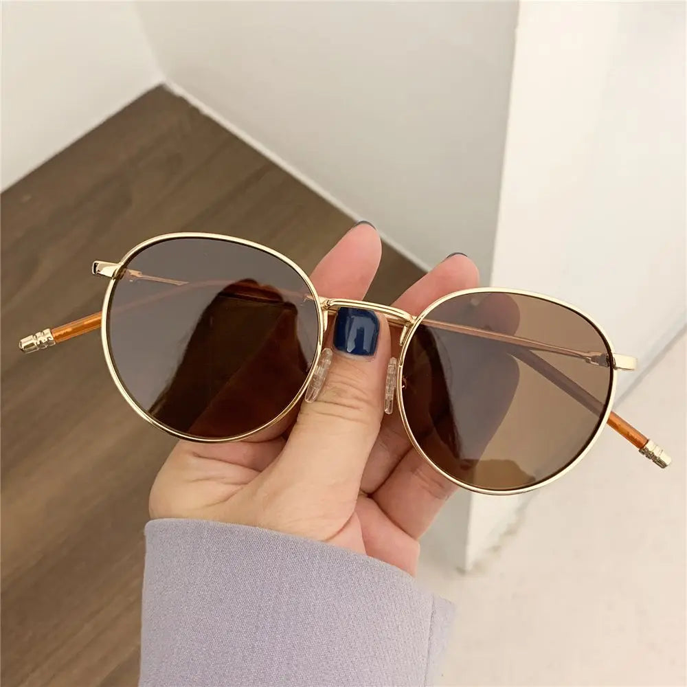 Unisex Round Sunglasses Metal Frame UV400 Protection Round Sunglasses HIP