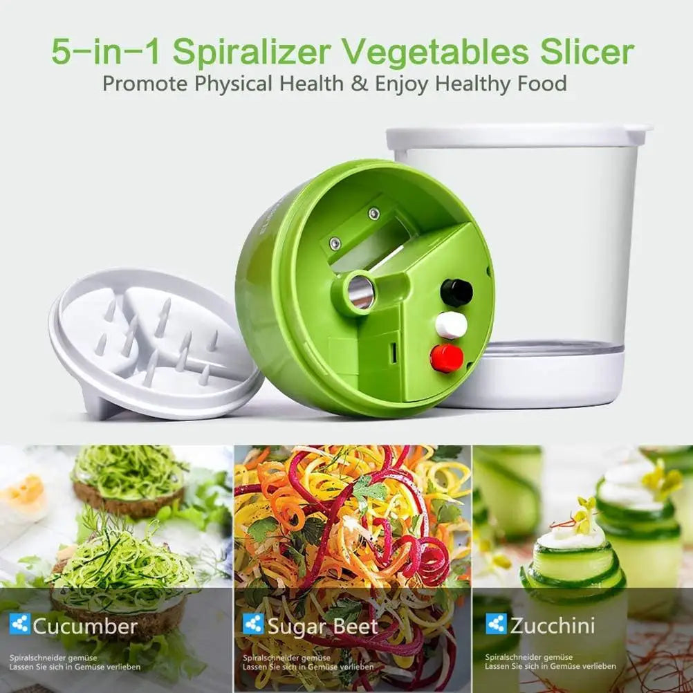 Vegetable Cutter Manual Spiral Cutter Kitchen Gadgets for Carrots Cucumbers Veggetti HIP
