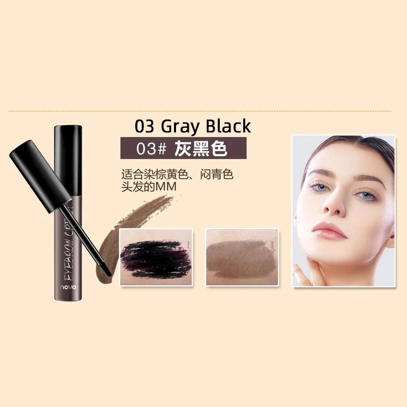 Peel-Off Waterproof Eyebrow Tint Cream – Dark Brown & Gray Eyebrow Tint Cream HIP 03Gray Black