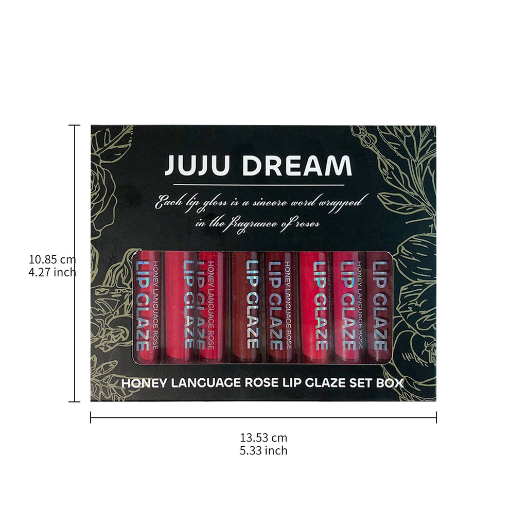JUJU Dream 10-Pc Honey Rose Matte Velvet Lip Gloss Set Lip Gloss Set HIP