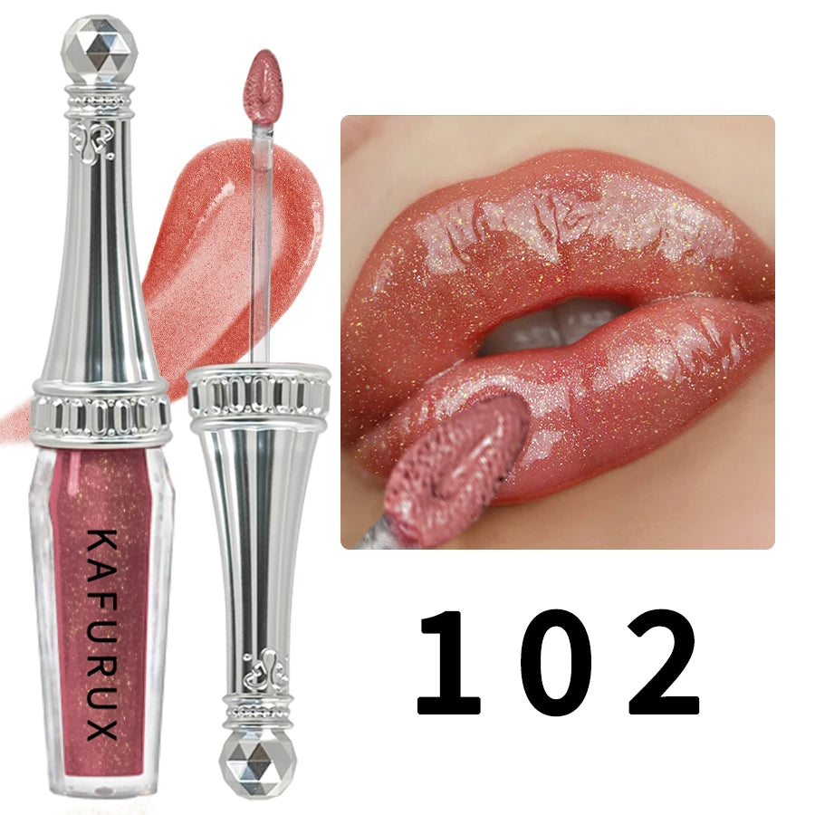 6 Colors Glitter Liquid Lipsticks Shimmer Shiny Lipgloss Pearlescent Lip Tint Mositurizing Long Lasting Lip Glaze Makeup For Wom HIP 102