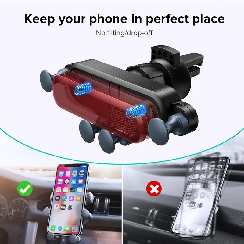 SEamopar Gravity Car Air Vent Phone Mount – Universal Fit Car Phone Mount HIP
