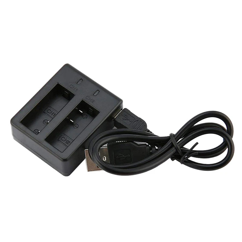2-in-1 Dual Slot Battery Charger for SJCAM SJ4000 SJ5000 Camera Battery Charger HIP One size