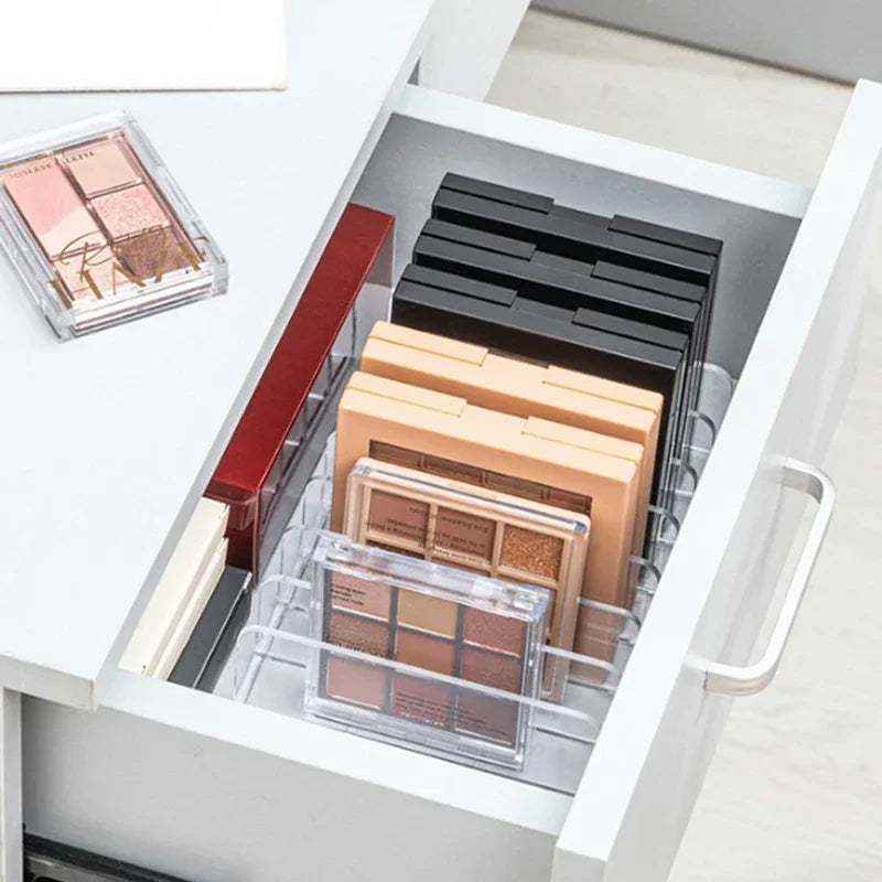 Clear Acrylic Eyeshadow Palette Organizer – 7-Grid Holder Makeup Storage Organizer HIP