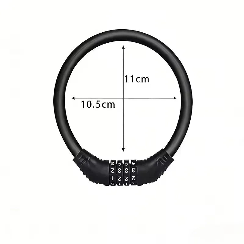 4-Digit Combination Bicycle Cable Lock – MTB & Road Bike Bicycle Cable Lock HIP