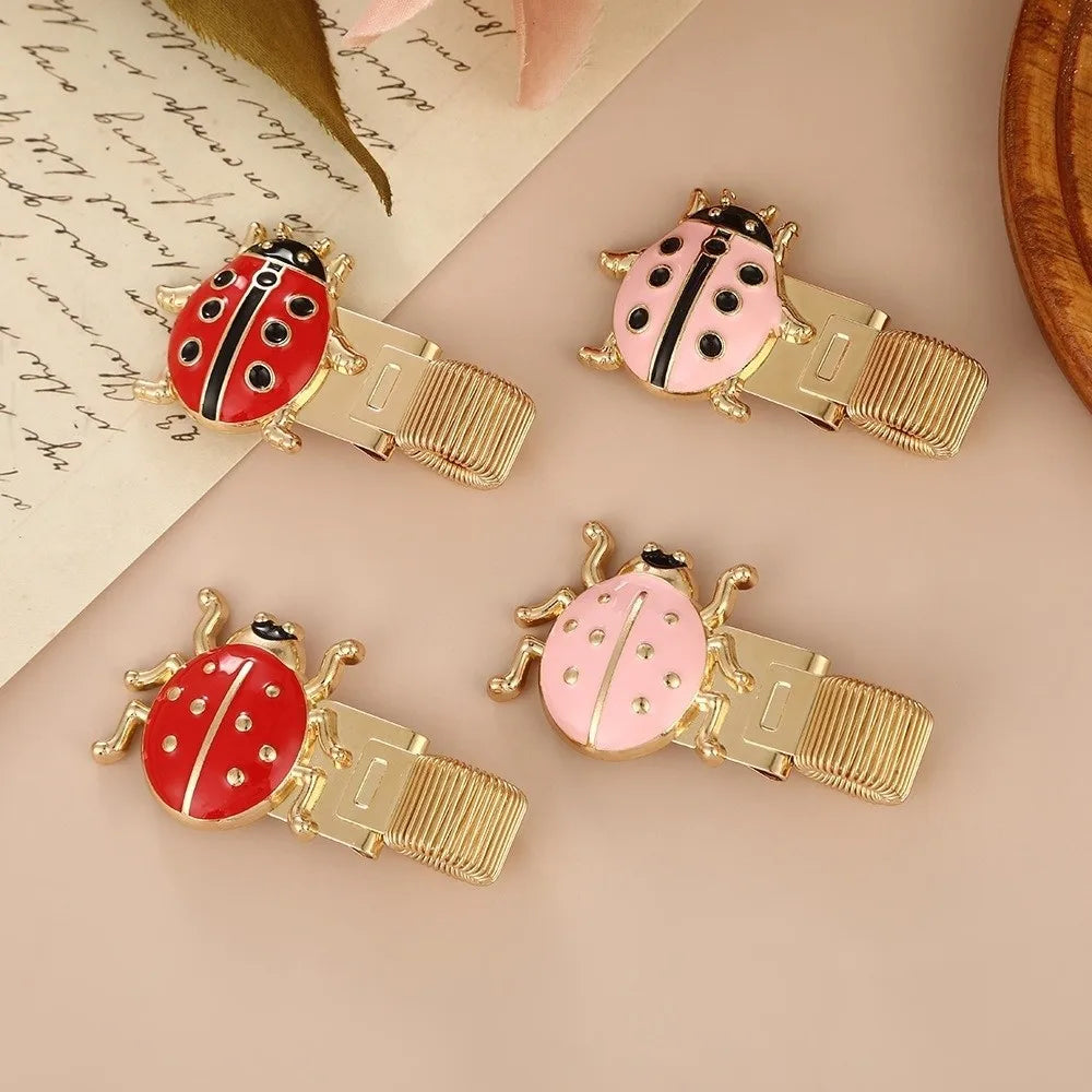 Metal Ladybug Pen Clip Bookmark – Enamel Spring Clip Pen Clip Bookmark HIP