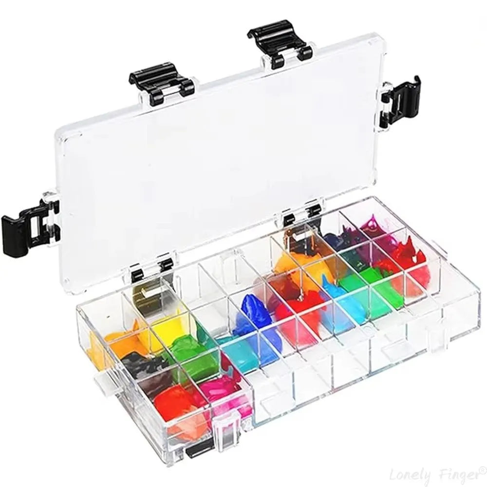 Airtight Watercolor Palette Tray – 12/24/36 Wells Leakproof Paint Palette Tray HIP