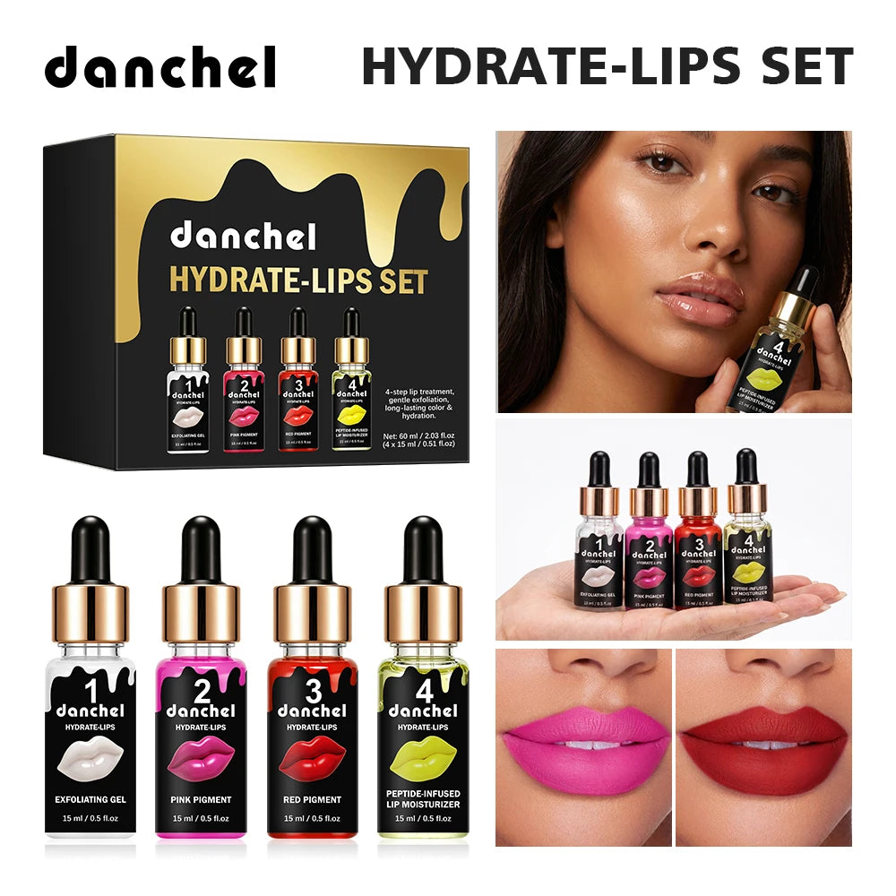 Semi Permanent BB Lip Gloss Korea Glow Lips Ampoule Serum Starter Set Tinted Pigment Long Lasting Hydrating Lip Makeup HIP
