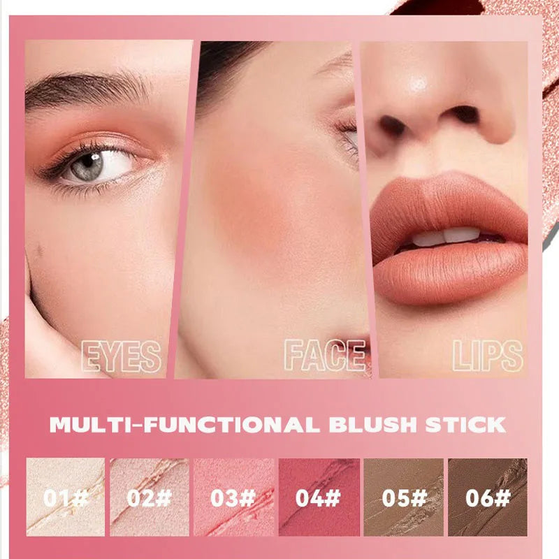 Face Brown Contouring Bronzer Stick Multifunctional Highlighter Blush Silkworm Brightening Sculpt Facial Outline Shadow Cosmetic HIP