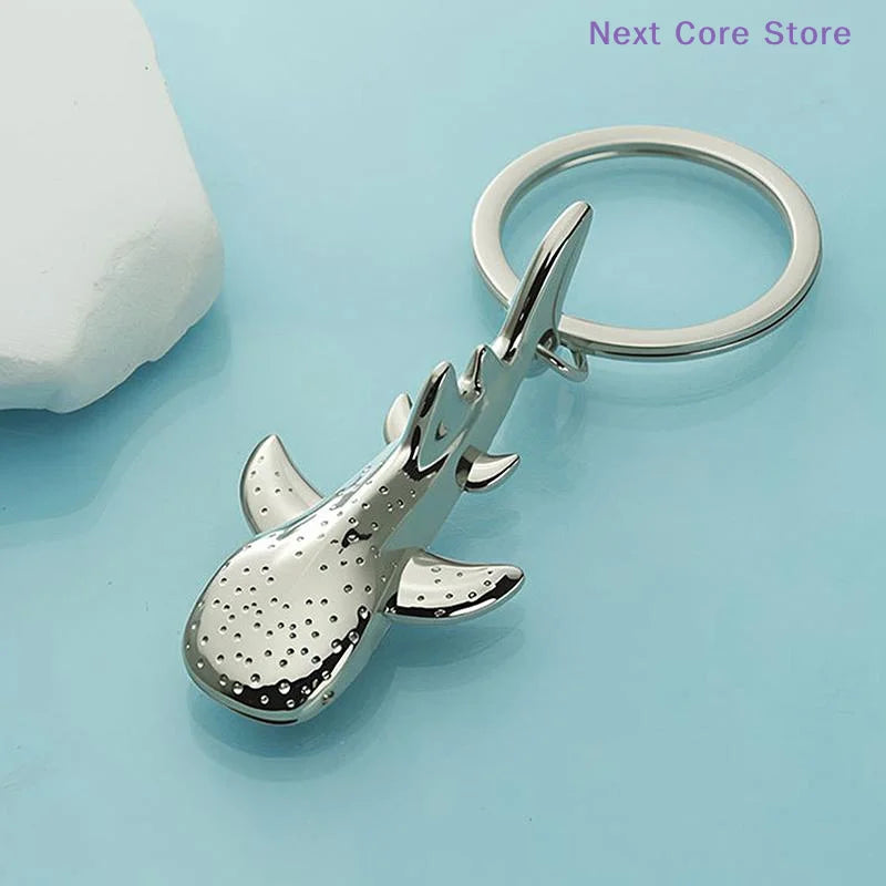 Metal Whale Shark Keychain – Ocean Pendant Key Ring Gift Novelty Keychain HIP