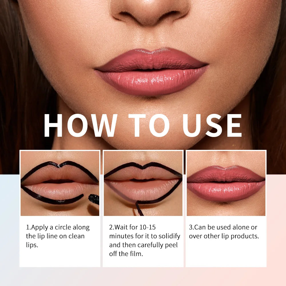 4 Colors Peel Off Lip Liner Waterproof Transfer-proof Lipstic Tattoo Waterproof Long Lasting Matte Velvet Lip Tint Sexy Red Cont HIP
