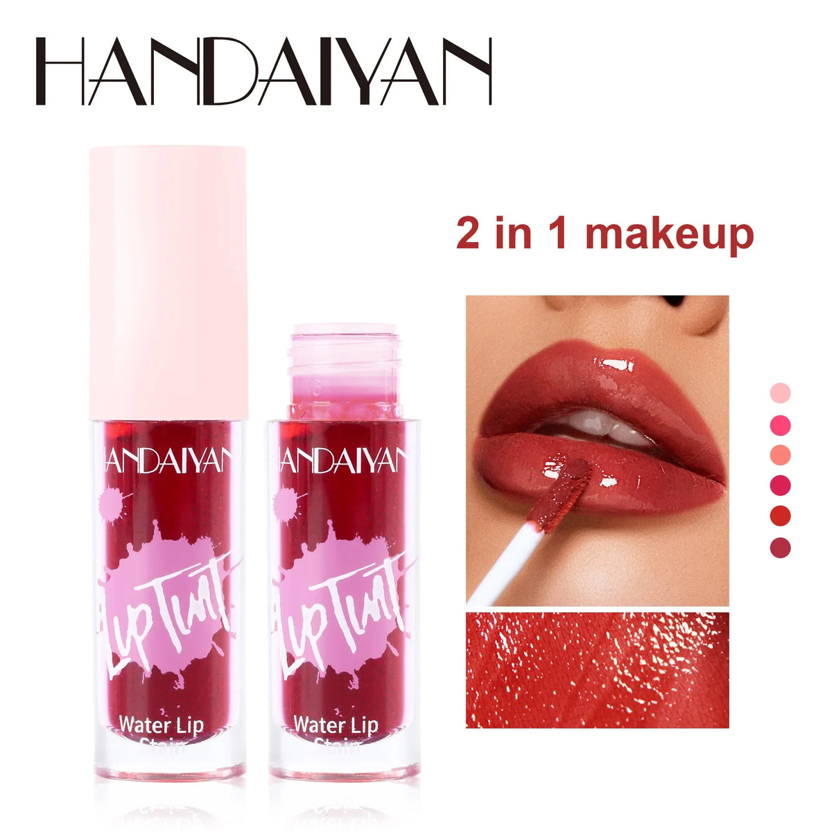 Handaiyan 6-Color Lip Gloss & Cheek Tint – Long-Lasting Stain Lip Gloss Tint HIP