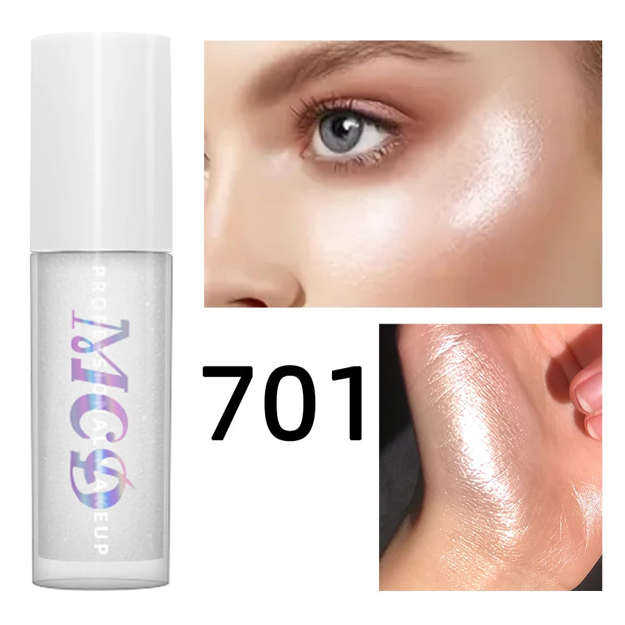 7-Color Diamond Liquid Highlighter Spray Waterproof High Gloss Glitter Body Bronzer Face Contour Makeup for Women Cosmetics HIP