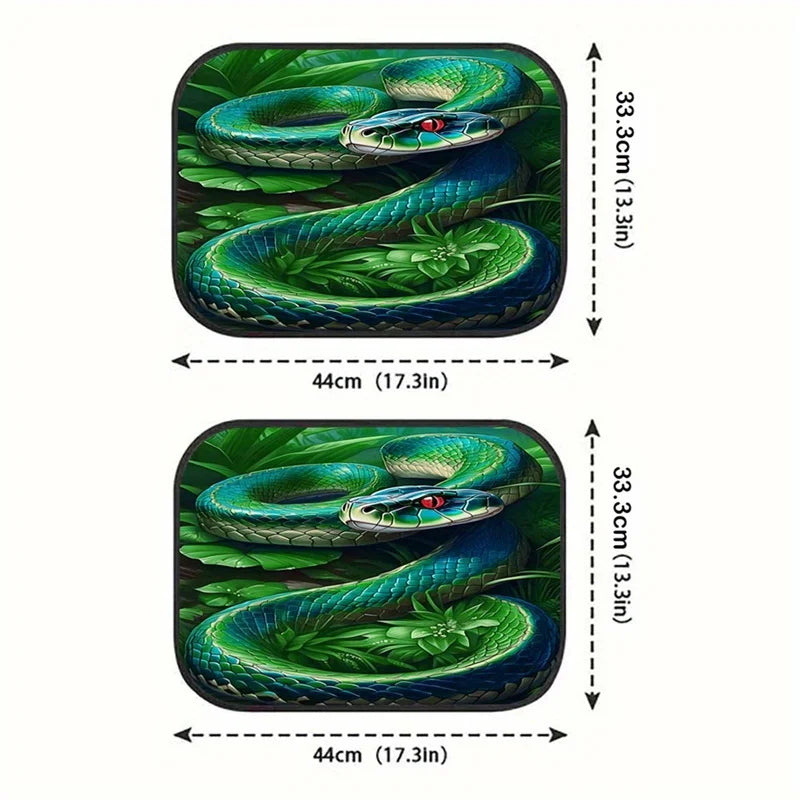 Universal Car Floor Mats – Green Snake Non-Slip & Washable Car Floor Mats HIP