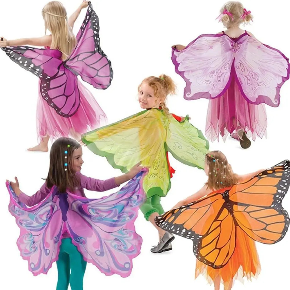 Kids Butterfly Angel Wings Cape & Mask Halloween Costume Kids Costume Set HIP