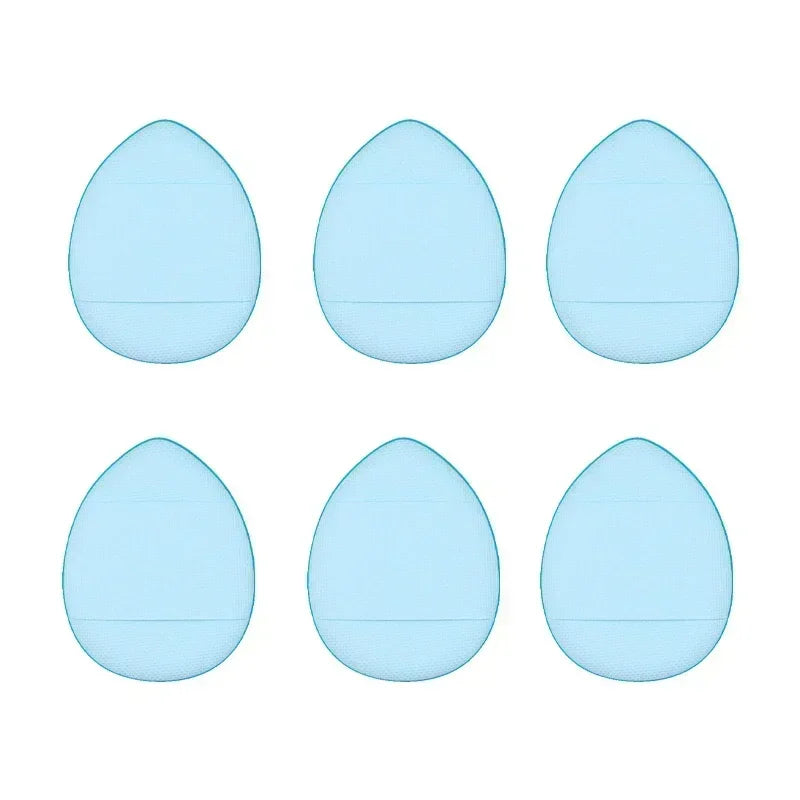 3/10pcs Mini Size Professional Cosmetic Cushion Puff Concealer Foundation Detail Puff Finger Puff Set Makeup Sponge Beauty Tool HIP Blue No Box 6Pcs
