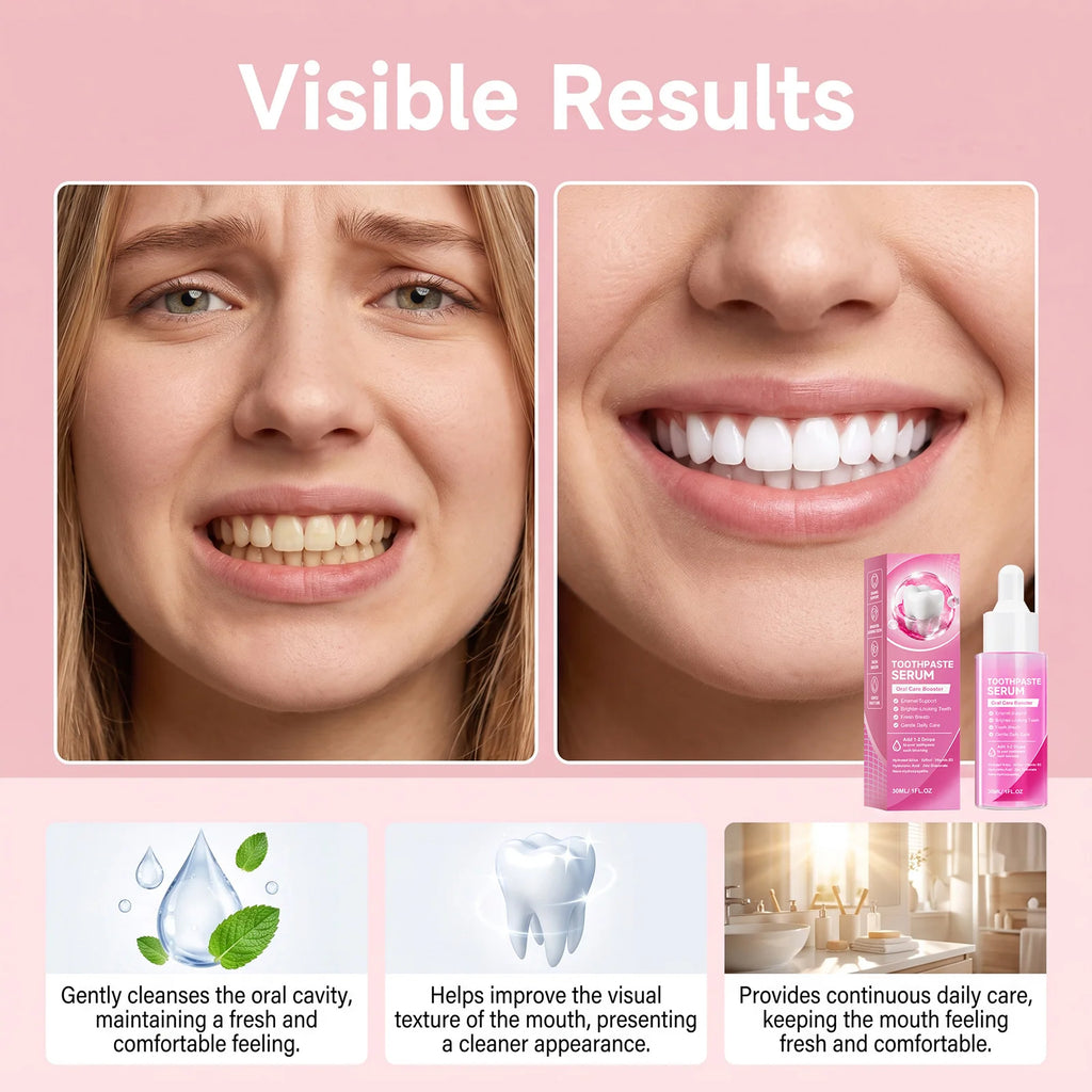 Fresh Breath Toothpaste & Brightening Serum Set | Daily Oral Care Toothpaste & Serum Set HIP