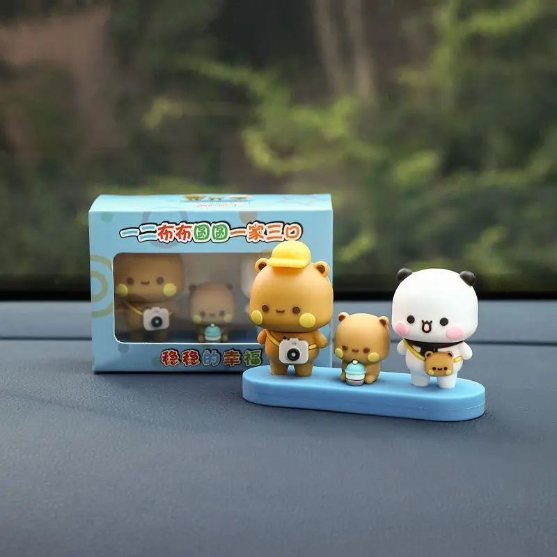 Panda Bubu & Dudu Family Model Toy – Desk Decor Gift Collectible Figure Set HIP