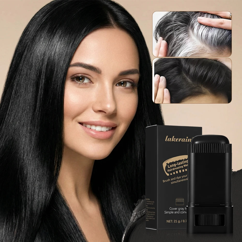 3-Color Quick Touch-Up Hair Stick Beard Color Stick Portable Temporary Quick Coverage Hair Pen Instant Dye Stick Comb HIP