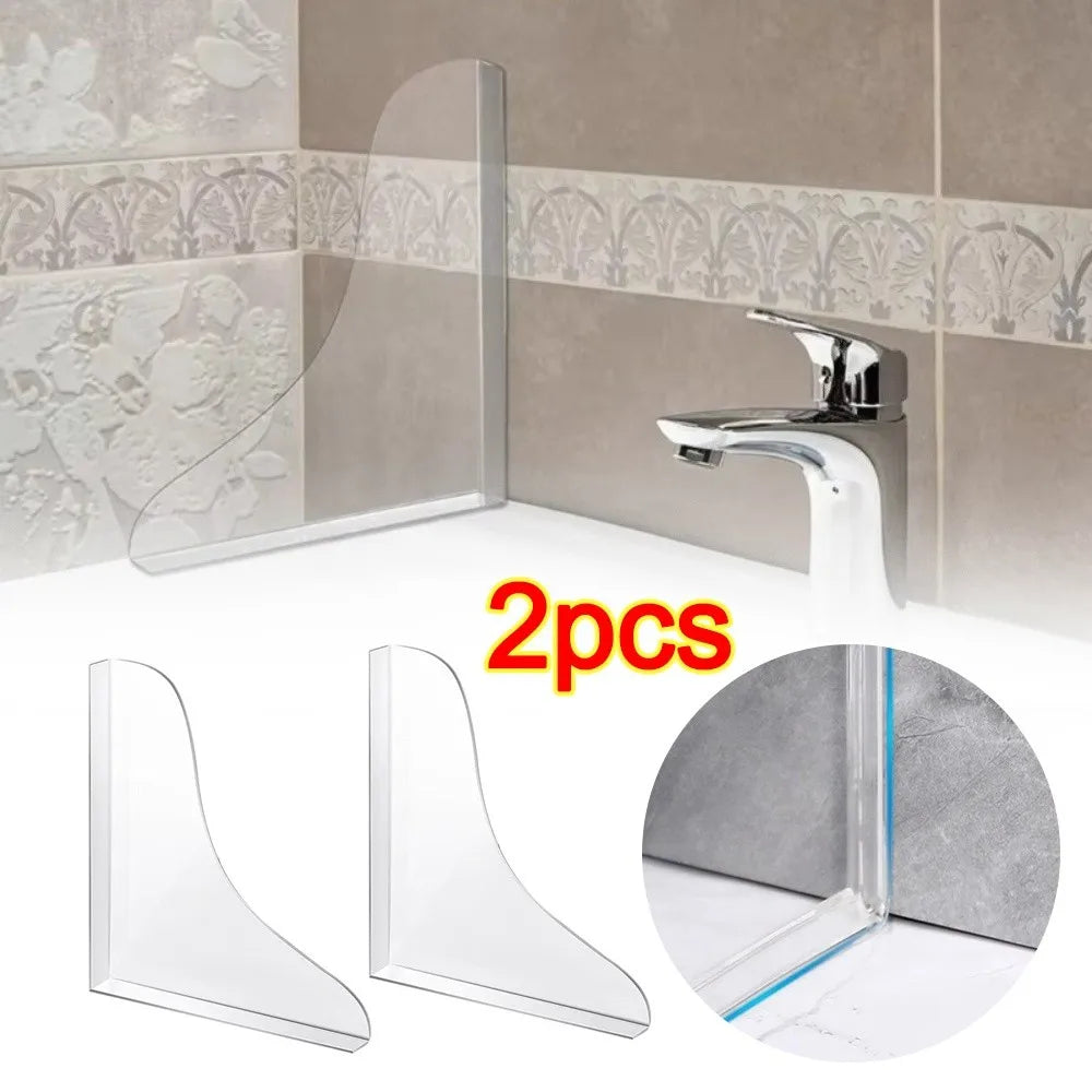 Acrylic Bathtub Splash Guard – Clear Self-Adhesive 2-Pack Sink Splash Guard HIP