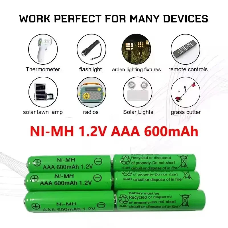 SUYIJIA AAA 600mAh Ni-MH Rechargeable Batteries – 1–10 Pack Rechargeable Batteries HIP