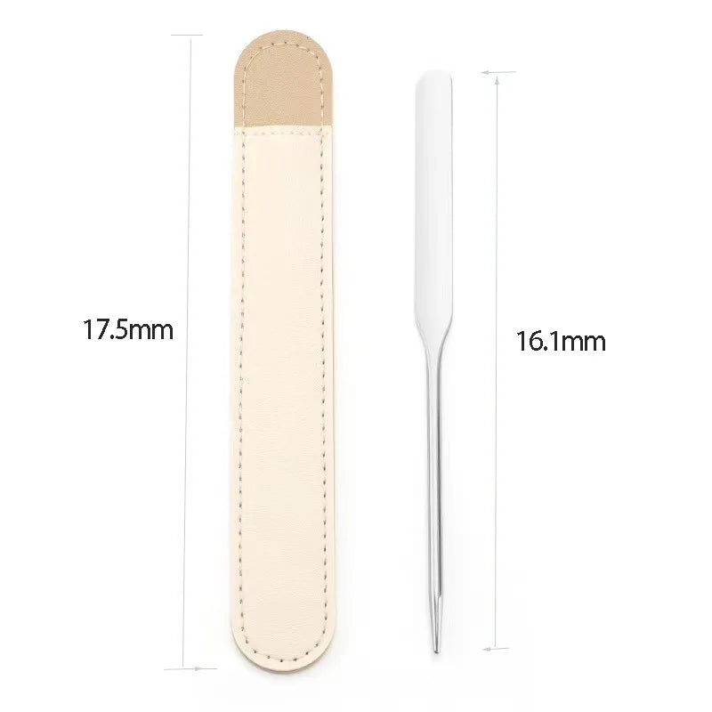 1Pcs Stainless Steel Dual Heads Makeup Toner Spatula Mixing Stick Foundation Cream Mixing Tool Cosmetic Make Up Accessories HIP A
