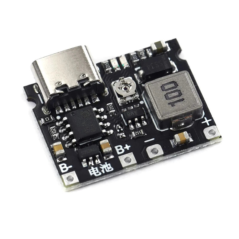 Type-C 18650 Li-ion Battery Charger Board DC Boost Module TP4056 Battery Charger Module HIP 1Pc