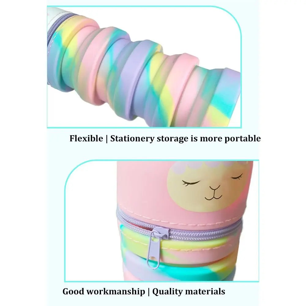 Unicorn Silicone Pen Holder – Large Capacity Foldable Organiser Pen Holder HIP