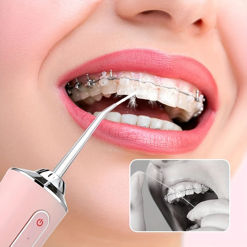 Portable USB Rechargeable Dental Water Flosser – 220ml Tank Dental Water Flosser HIP