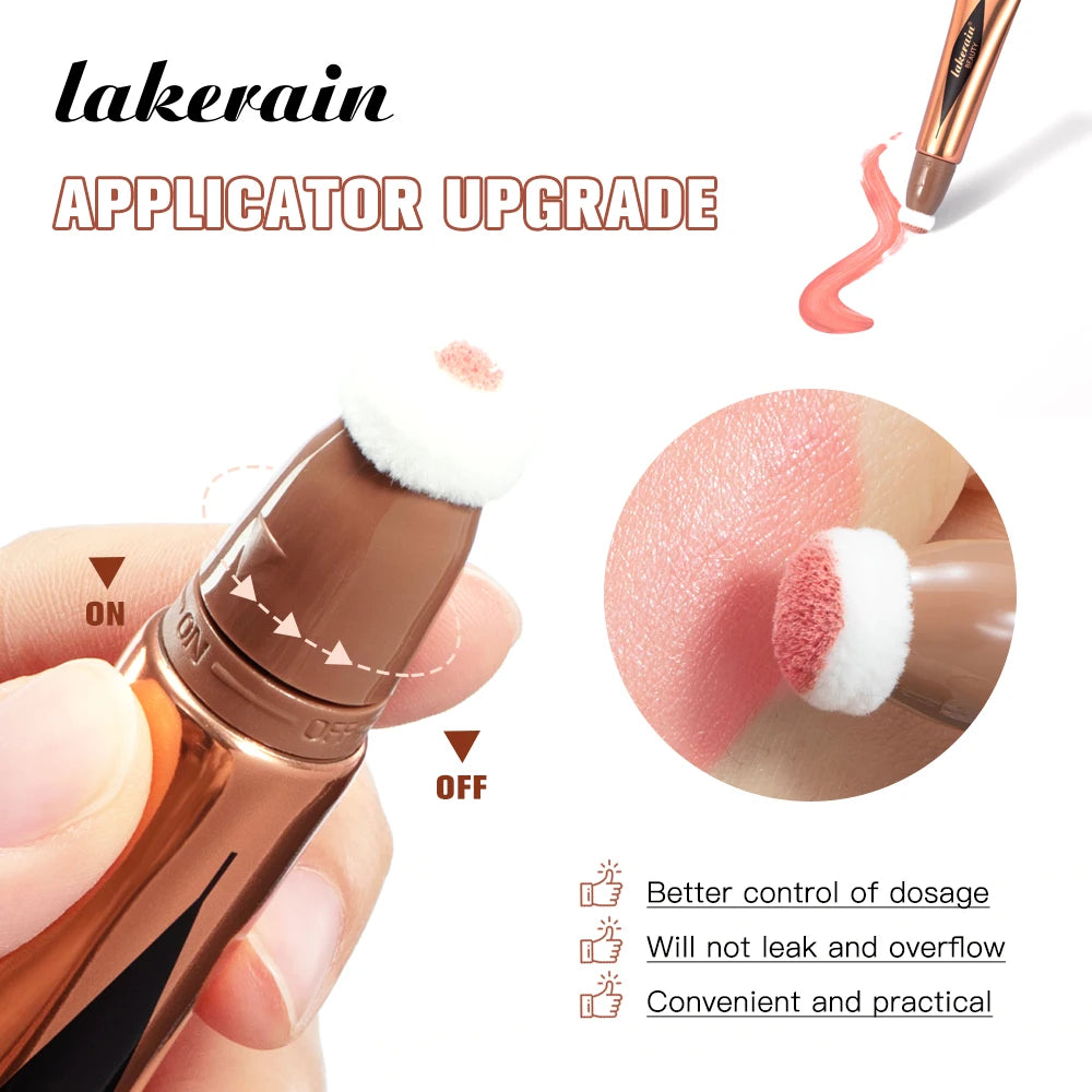 New Cream Bronzer Contour Blusher Beauty Wand Highlighter Blush With Cushion Liquid Face Bronzer Wand Stick Applicator Makeup HIP