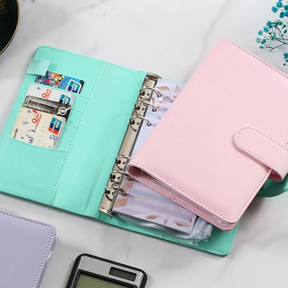 A6 Cash Budget Planner Binder | PU Leather & Zipper Envelopes Budget Planner Binder HIP