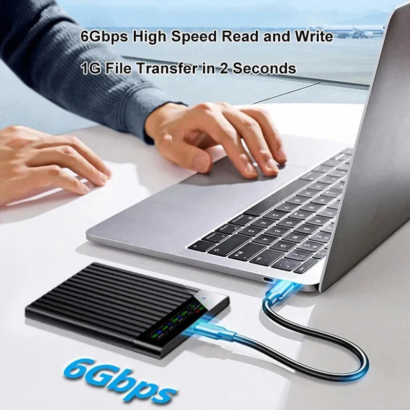 2.5" SATA USB 3.1 HDD Enclosure with Digital Display – 8TB HDD Enclosure HIP