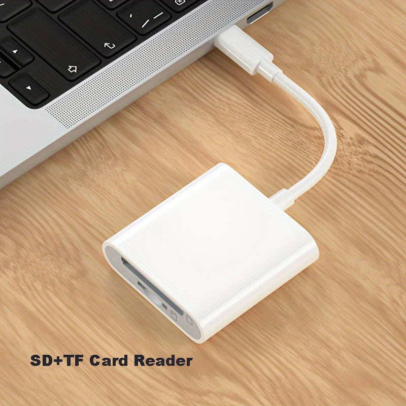 USB-C SD & TF Card Reader OTG Adapter for iPad & MacBook USB-C Card Reader HIP