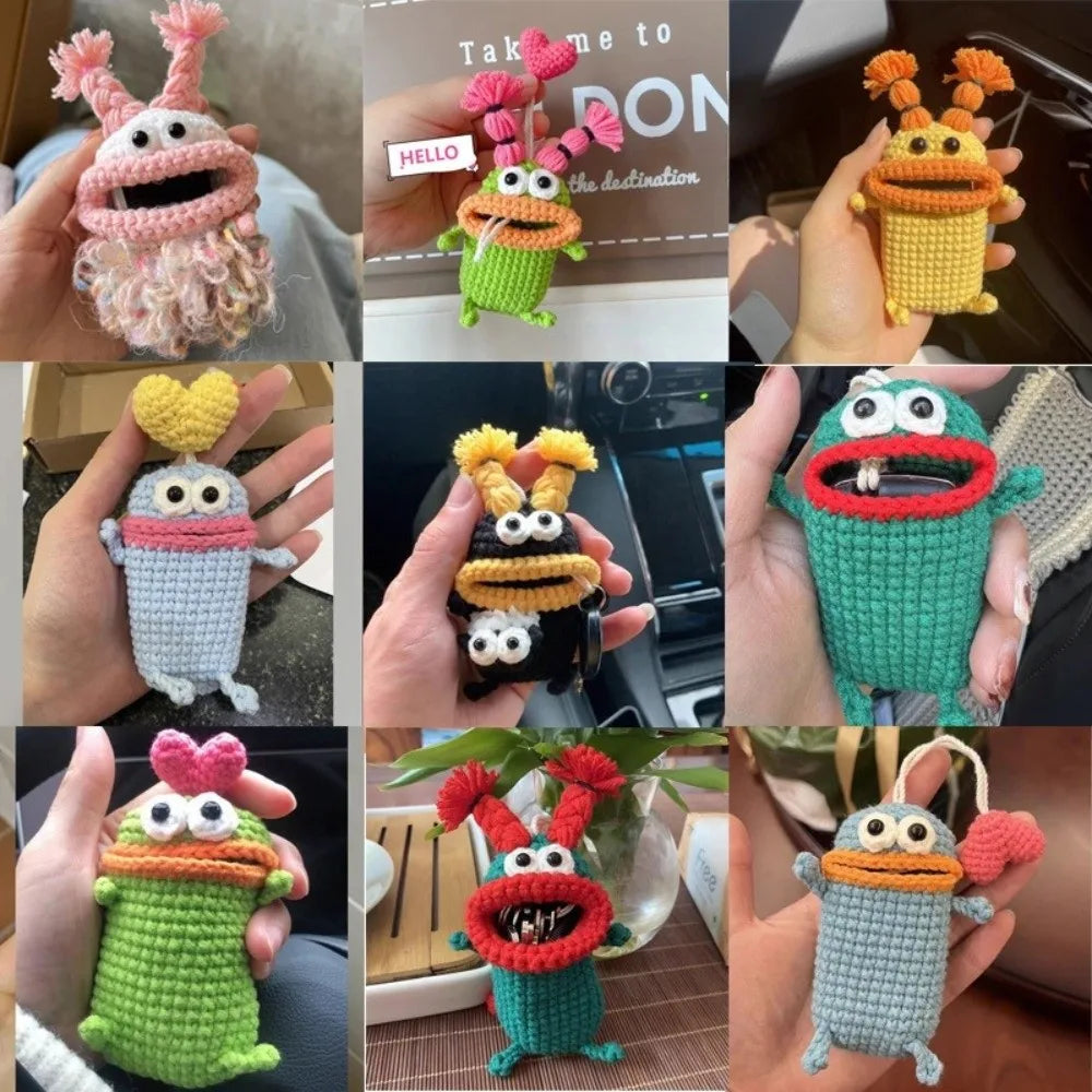 Handmade Knitted Key Pouch – Cute Pull-Out Key Holder Knitted Key Holder HIP