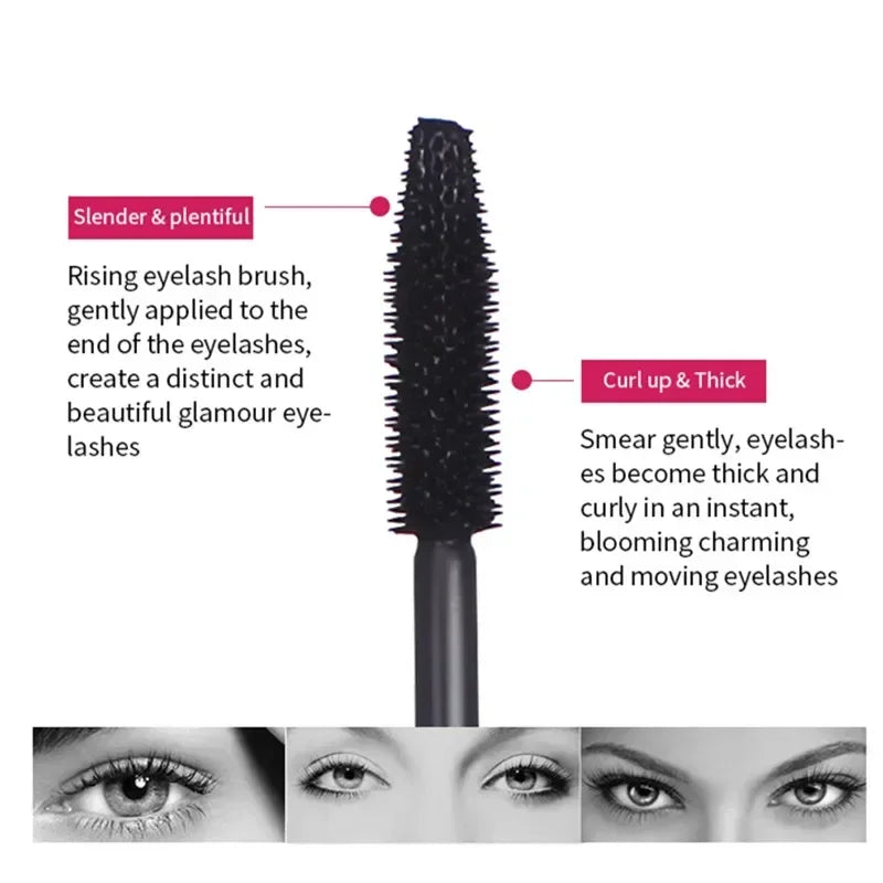 4d Silk Fiber Lash Mascara Long Curling Mascara Makeup Eyelash Black Waterproof Fiber Mascara Extension Eye Lashes Makeup Tool HIP