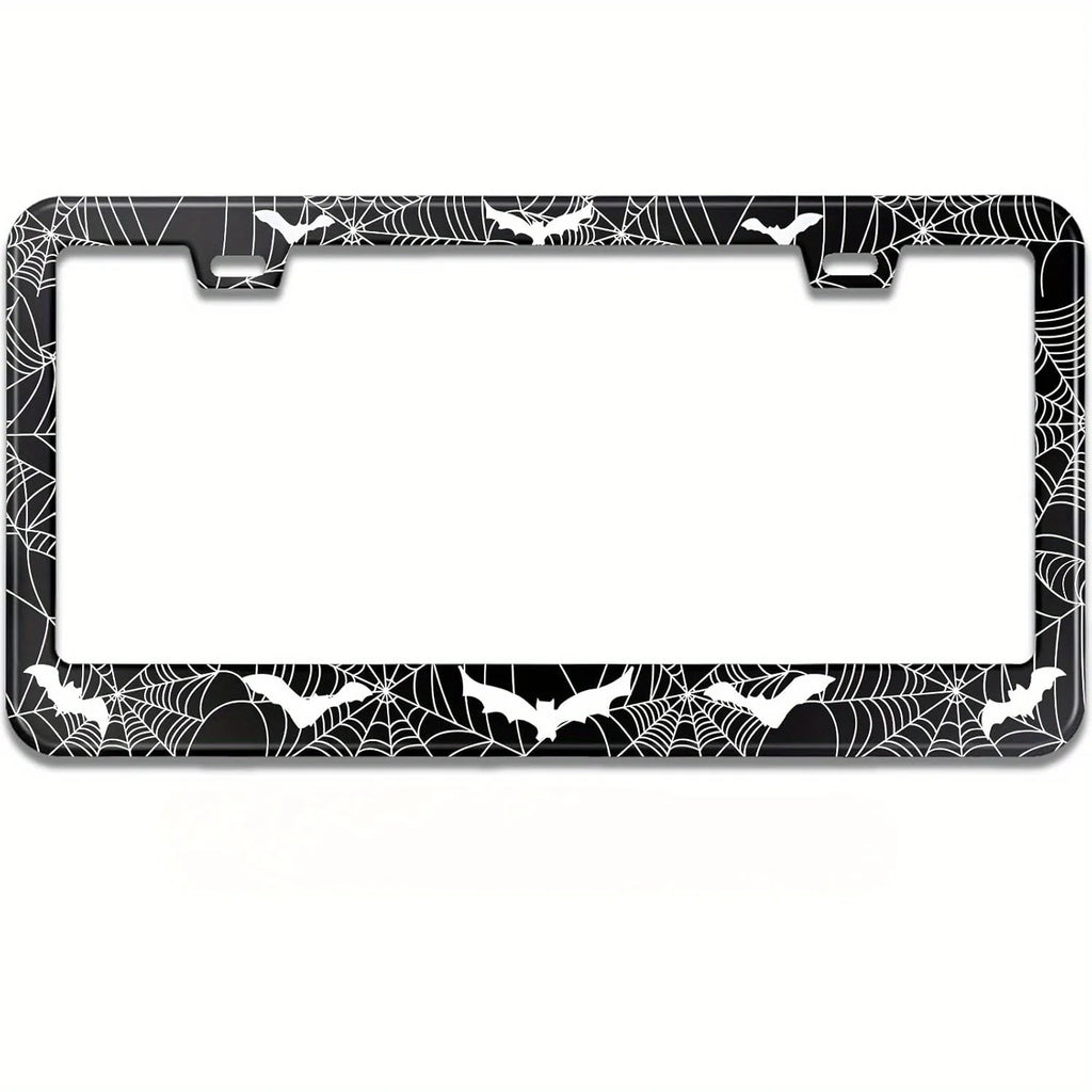 Bat & Spiderweb Aluminum License Plate Frame – Rust-Proof License Plate Frame HIP Grass Green