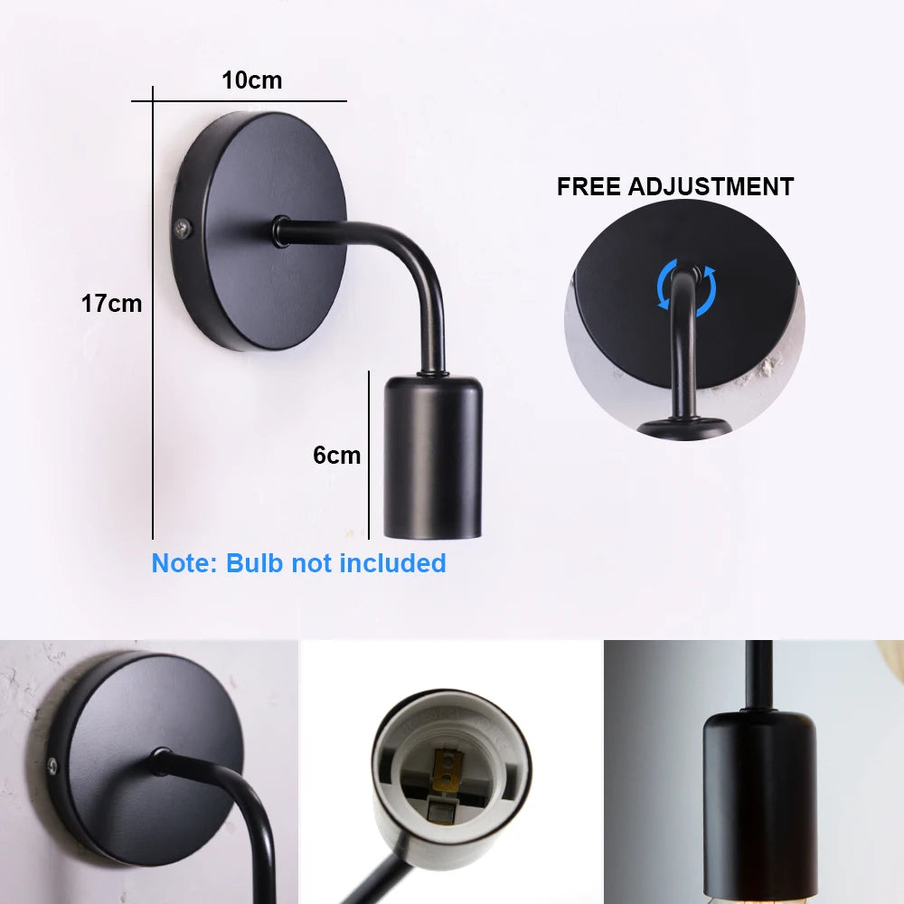 Retro Vintage E27 Wall Sconce – Iron Indoor Lamp 110V/220V Wall Sconce HIP