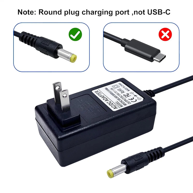 15V 1.5A Charger for Theragun Mini 1.0 & Prime G4 – 6.56ft Power Adapter Charger HIP