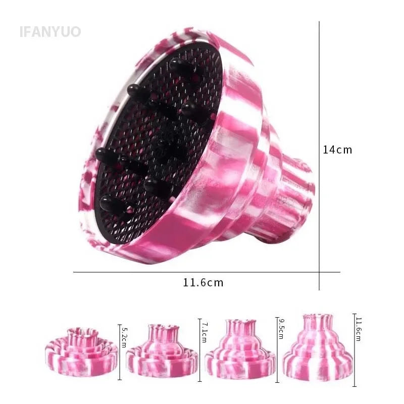 Foldable Silicone Hair Dryer Diffuser Hair Styling Tool Accessories Suitable Universal Hair Curl Drying Shaping Diffuser Cover HIP