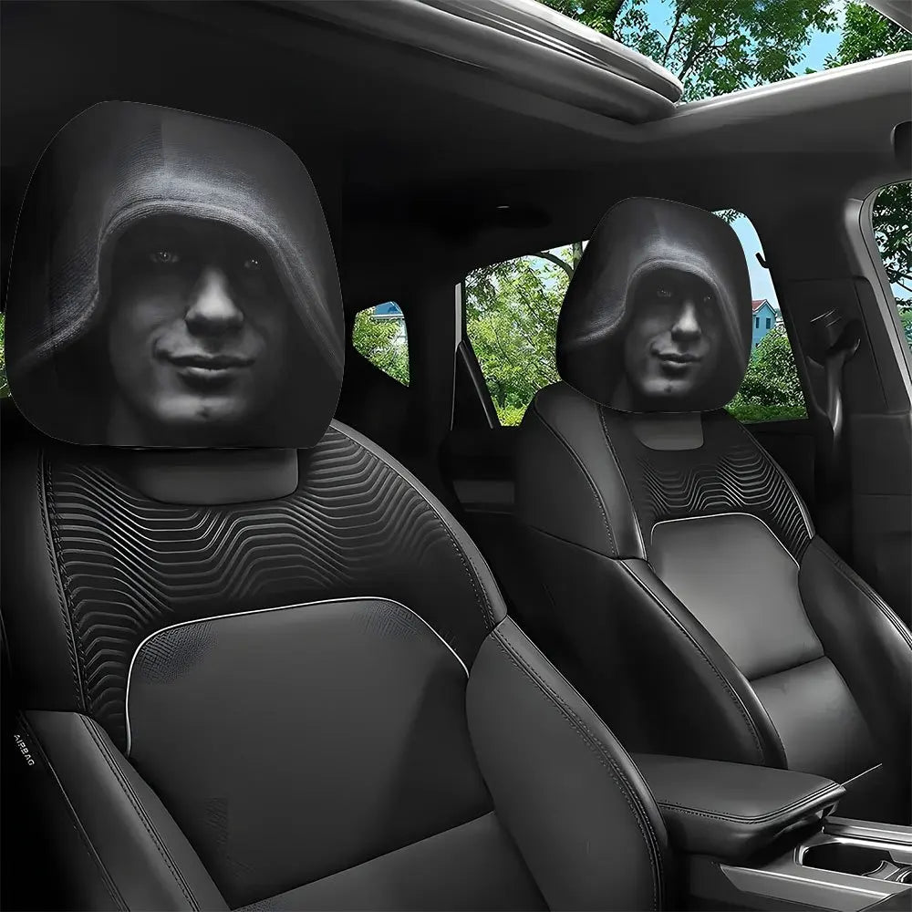 Dark Aesthetic Portrait Car Headrest Covers – Set of 2 Car Headrest Covers HIP