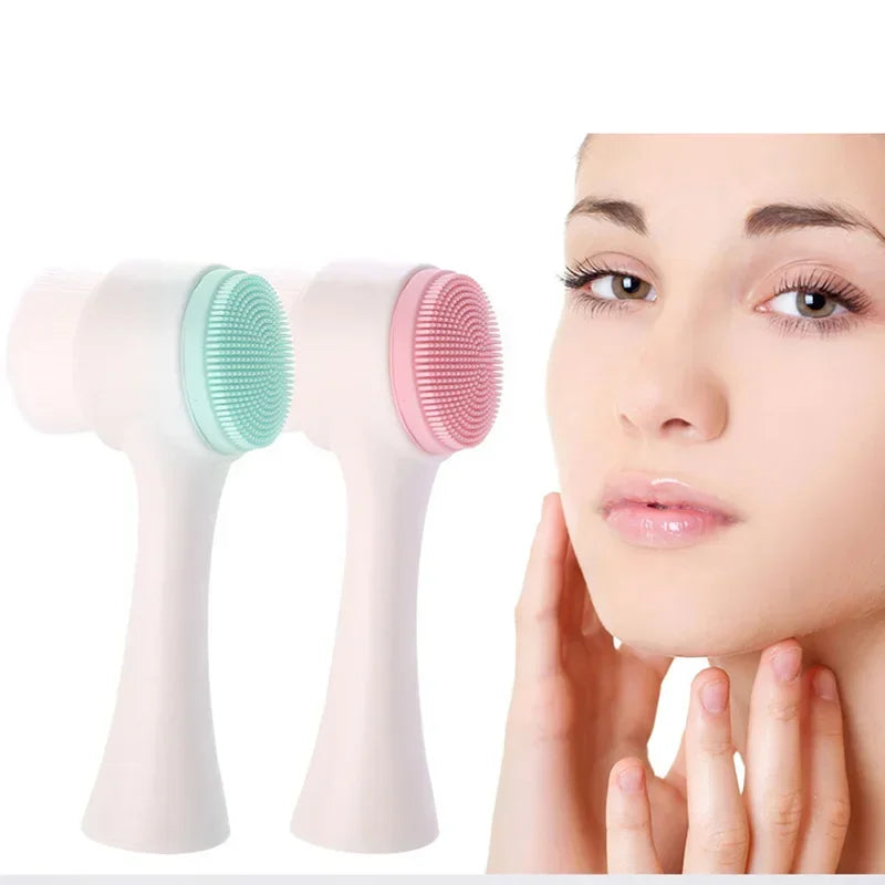 Double-Sided Silicone Facial Cleansing Brush – Deep Pore Care Facial Cleansing Brush HIP