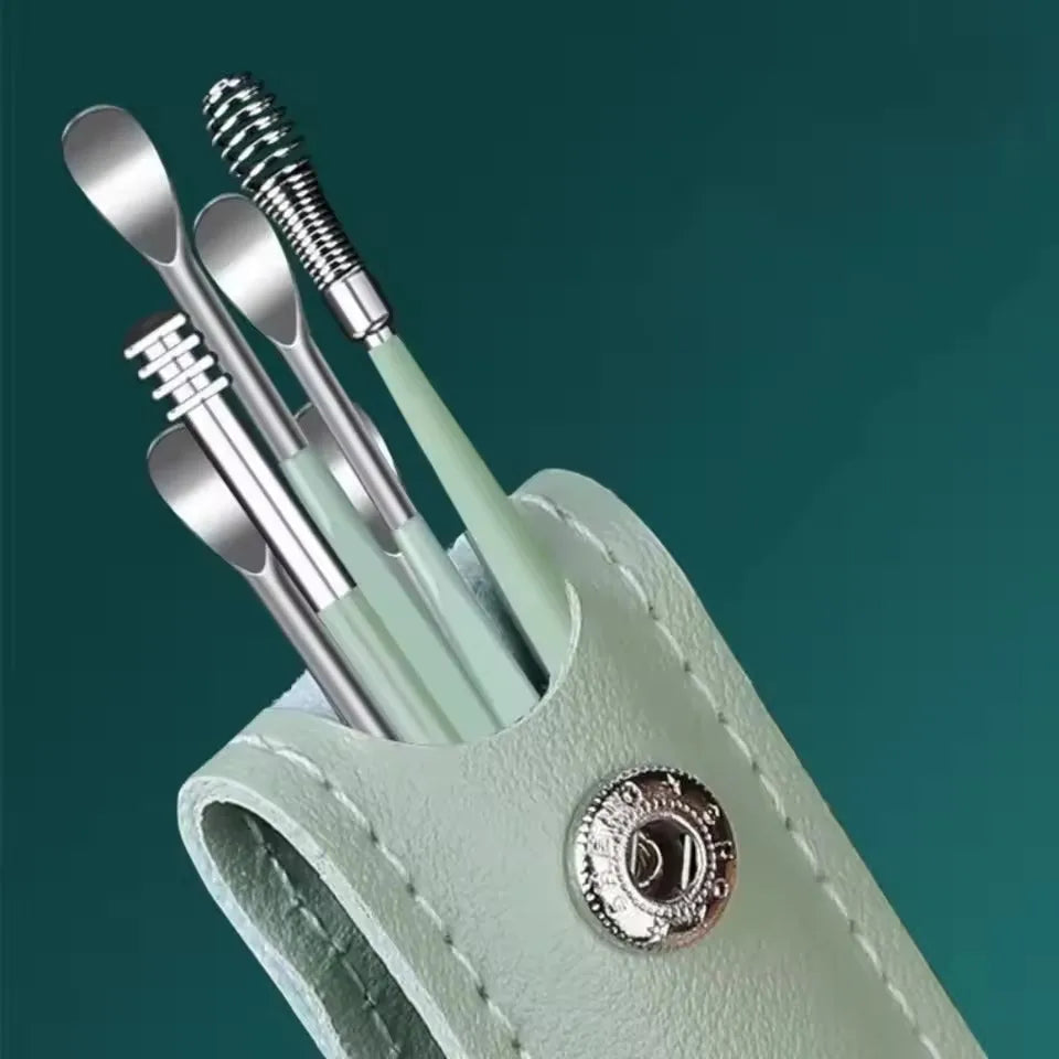 6-Piece Stainless Steel Ear Cleaning Kit – Picks & Spoons Ear Cleaning Kit HIP