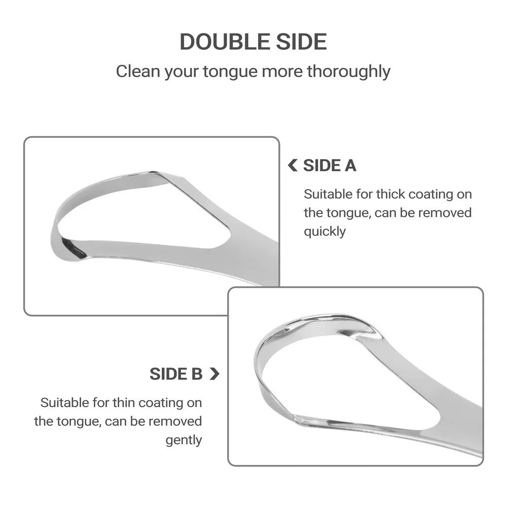 Stainless Steel Tongue Scraper – Fresh Breath Oral Hygiene Tongue Scraper HIP