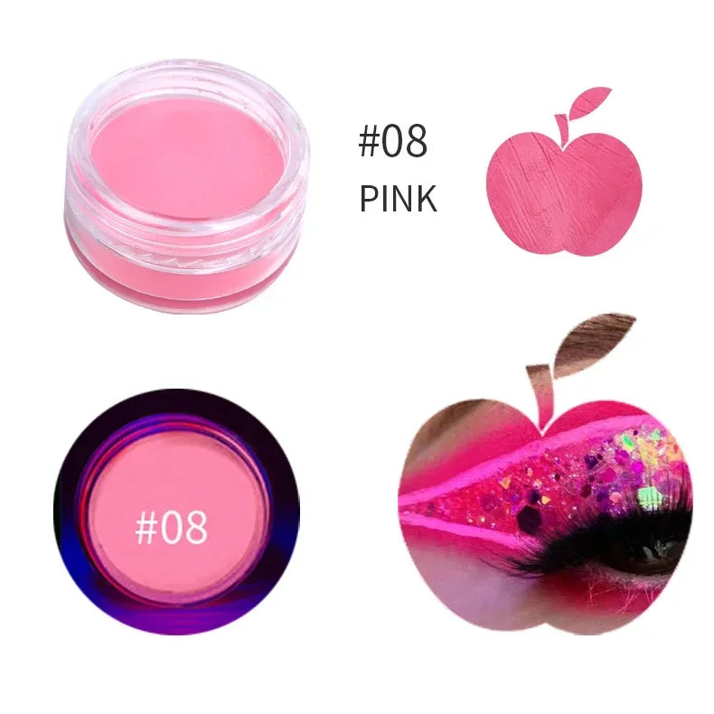 12Colors Eyeliner Cream Neon Colored Halloween Liner Eyeliner Pen Waterproof UV Blacklight Fluorescent Face Body Paint Makeup HIP 08 Water Painting