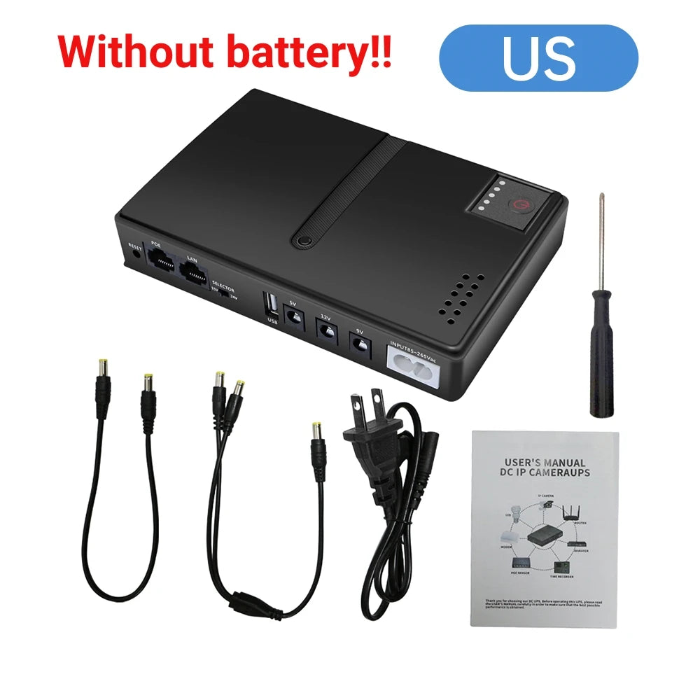 DC1018L Mini UPS 5V 9V 12V Router Modem Battery Backup Mini UPS Power Backup HIP US Plug
