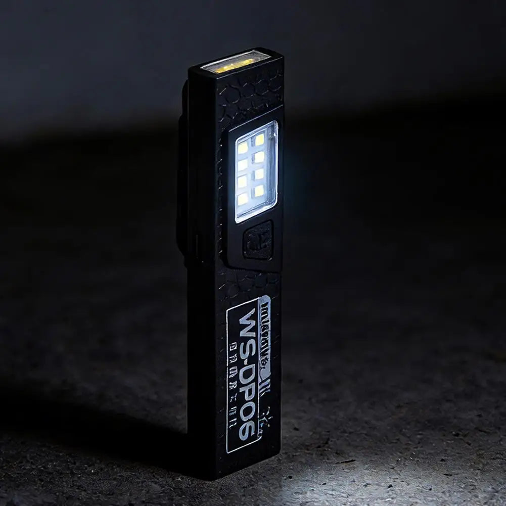 USB Rechargeable Portable Work Light With Magnet Base And Back Clip Ultra Bright LED Small Flashlight For Night Running Emergenc HIP