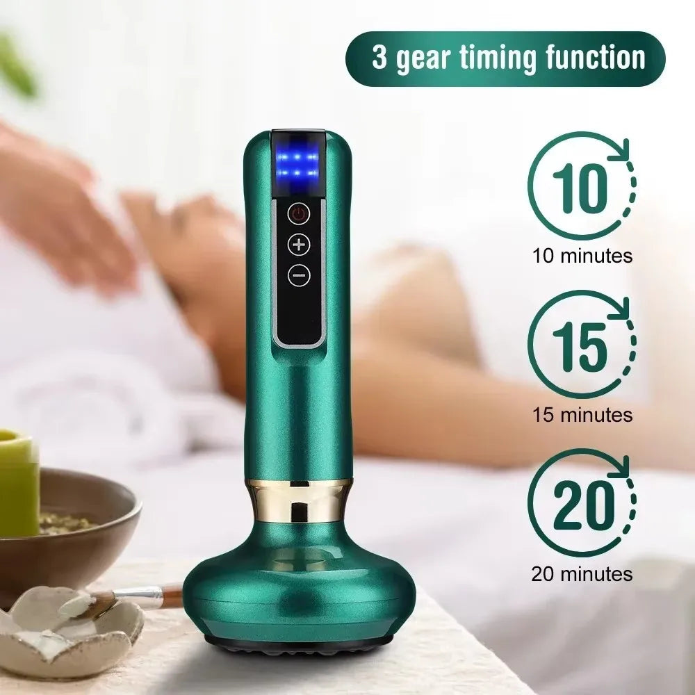 Electric Gua Sha Vacuum Massager with Infrared Heat | PAQIN Electric Body Massager HIP