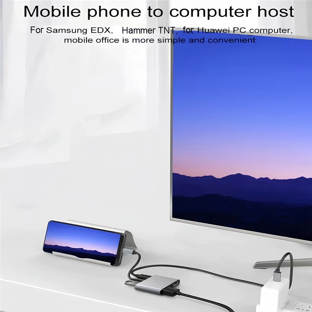 4-in-1 USB-C Docking Station | Dual HDMI 4K, PD 100W, USB 3.0 USB-C Docking Station HIP